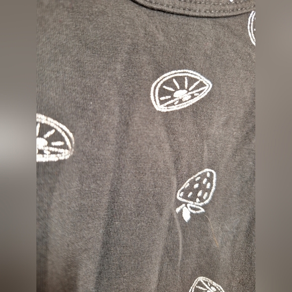 OLDNAVY GIRLS TANK TOP SIZE 14-16 GRAY AND SILVER FRUIT SLICES - Picture 2 of 3